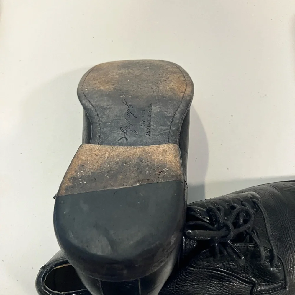 Frye vintage Men's Black Leather derby Shoes